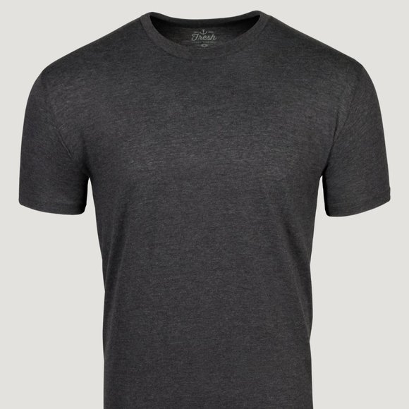 FRESH CLEAN TEES  MEN'S CREW NECK SHORT SLEEVE TEE SHIRT  COLOR: CHARCOAL - Picture 2 of 5